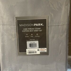BNWT Madison Park QUEEN SIZE 1500 TC 4 pc sheet set IVORY 100% Cotton